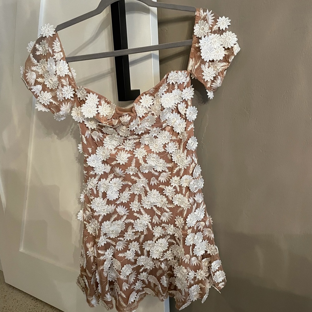 white eyelet mini dress